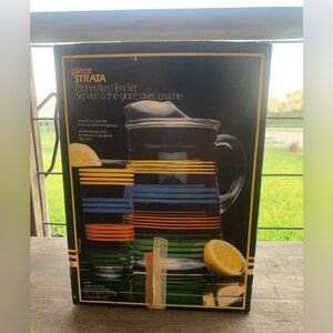 Vintage Strata Pitcher Set            1154